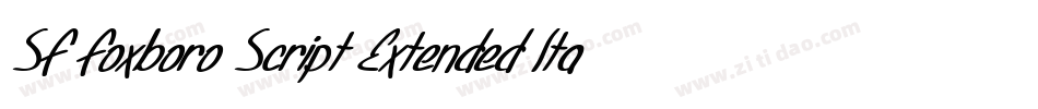 SF Foxboro Script Extended Italic字体转换